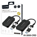 HAING USB 2.0 & Type -C To Multifunction Card Reader