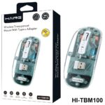 HAING Wireless Transparent Mouse with Type - C Adapter - Green
