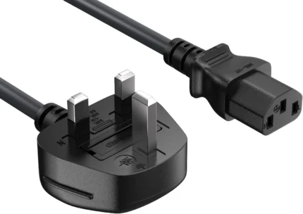 Haing 6FT (1.8M) UK Computer Power Cable,2pin Power cable for pc