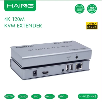 Haing HDMI EXTENDER WITH USB KVM 120MTR SUPPORT 4K