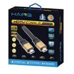 Haing HDMI 4K Cable High Speed + Ethernet Gold 3d HD HDTV Lead 20M