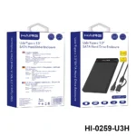 Haing Usb/Type-c 2.5" SATA Hard Drive Enclosure
