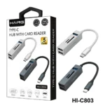 Haing TYPE C Hub 3 Port USB 3.0+Card Reader Adapter Portable Aluminum