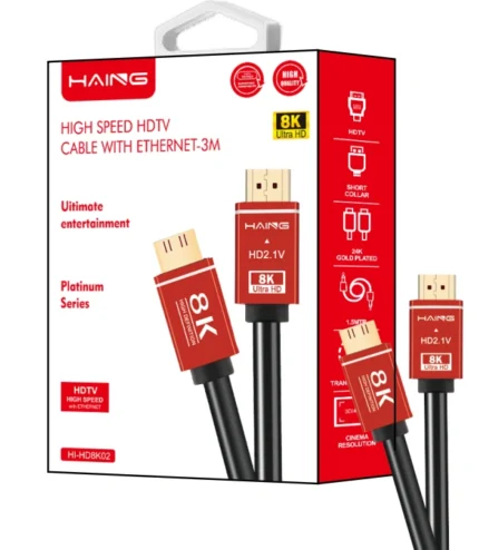 Haing HDTVCABLE WITH ETHERNET 8K 3M
