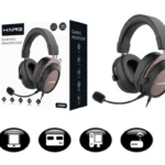 Haing Gaming Headset for PS4 PS5 Xbox One Switch PC with Noise Cancellingg